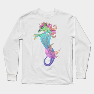 Sea Unicorn (neon) Long Sleeve T-Shirt